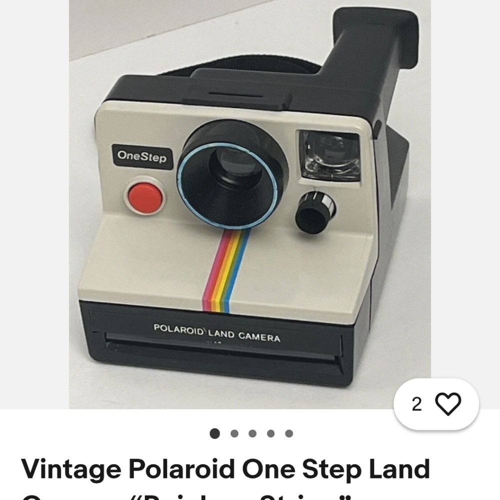 Polaroid OneStep Land Camera - Cream and Black